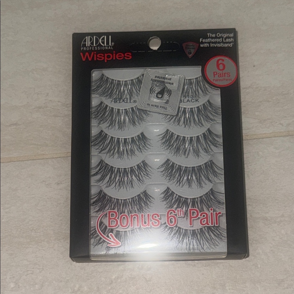 Ardell Wispies False Eyelashes - Black (6 Pairs, Bonus 6th Pair)